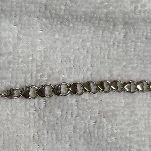 Silver hearts bracelet